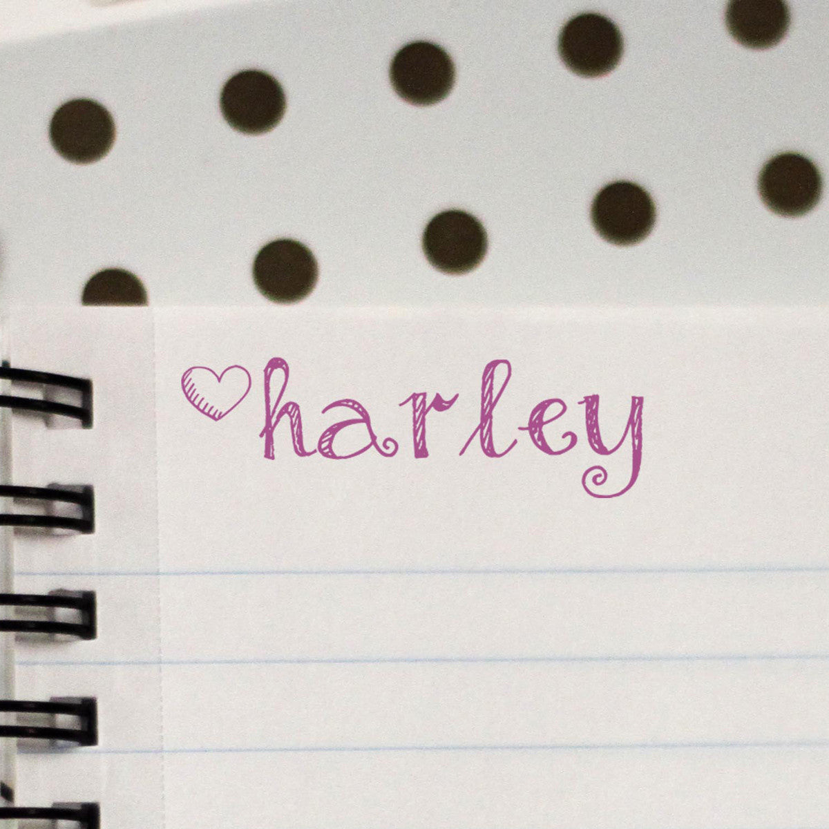 Personalized Kids Name Stamp - Harley Heart – Stamp Out