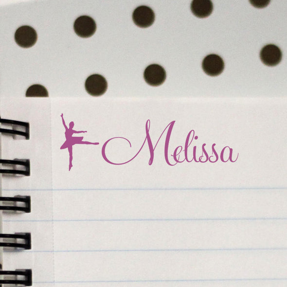 Personalized Kids Name Stamp - "Melissa" Ballerina