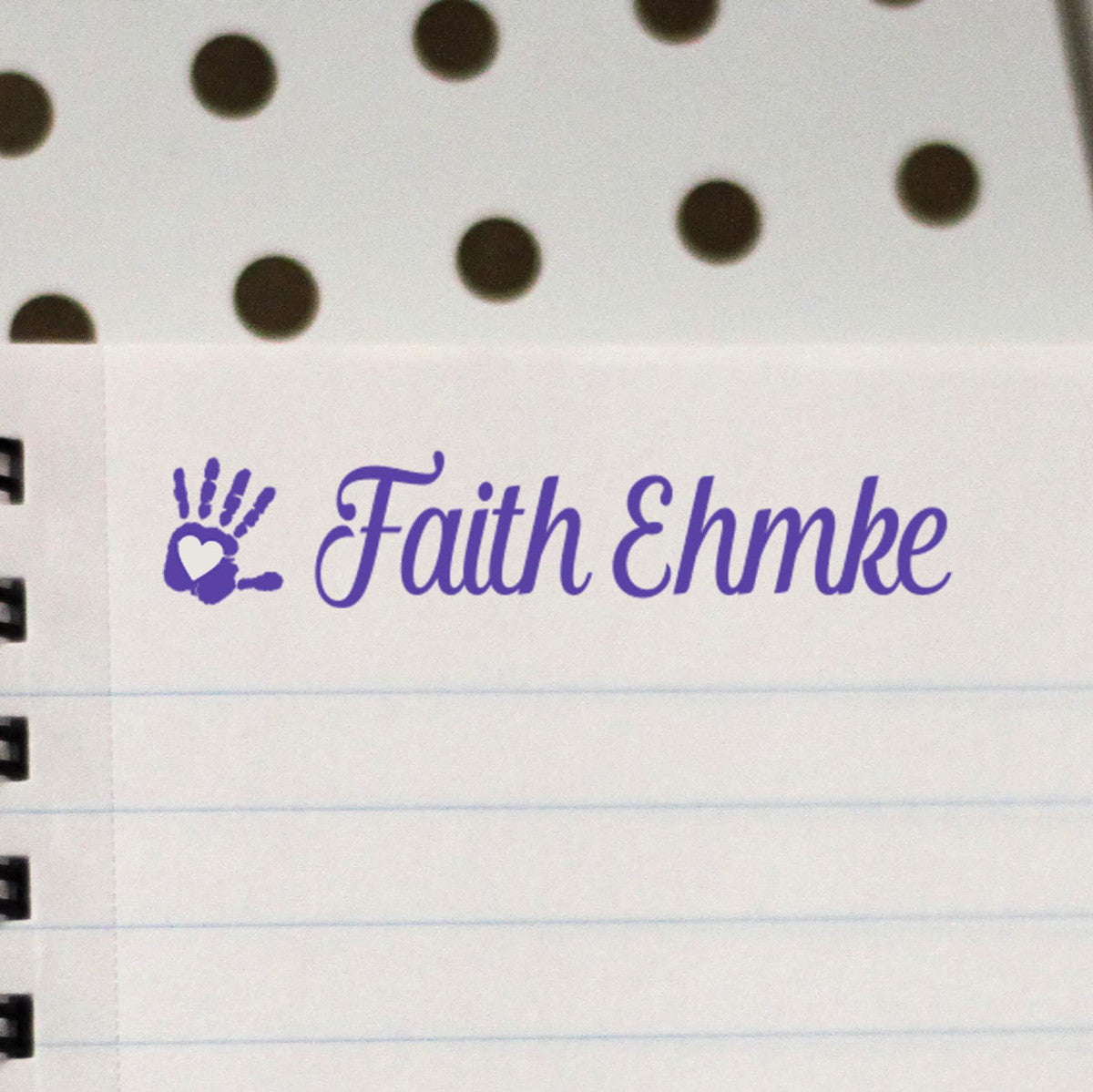 Personalized Kids Name Stamp - Faith Ehmke Heart in Hand – Stamp Out
