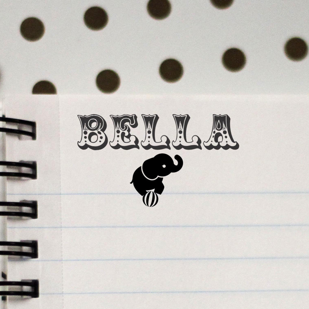 Personalized Kids Name Stamp - Bella Elephant – Stamp Out