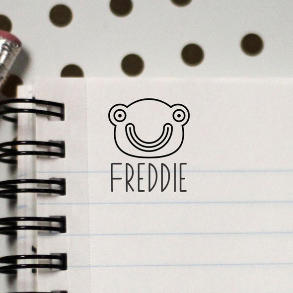 Personalized Kids Name Stamp - "Freddie" Frog