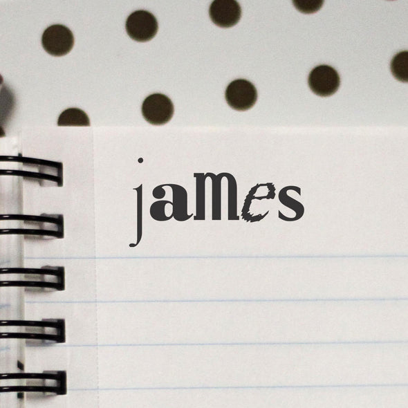 Personalized Kids Name Stamp - "James"