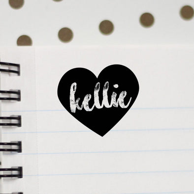 Personalized Kids Name Stamp - "Kellie" Heart
