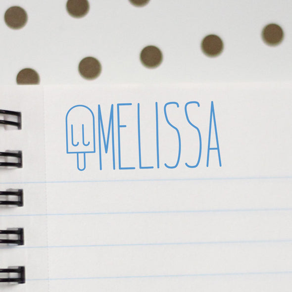 Personalized Kids Name Stamp - "Melissa" Ice Cream