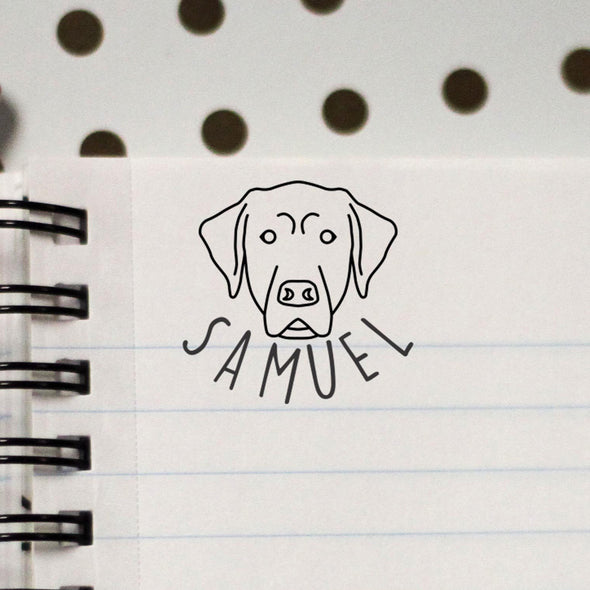 Personalized Kids Name Stamp - "Samuel" Dog
