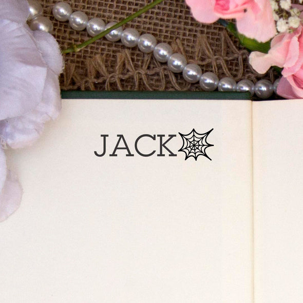 Personalized Kids Name Stamp - "Jack" Spider Web