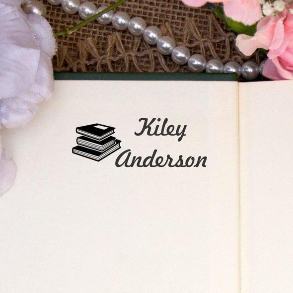 Personalized Kids Name Stamp - "Kiley Books"