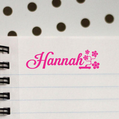 Personalized Kids Name Stamp with flowers