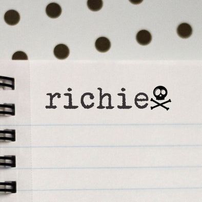 Personalized Kids Name Stamp - "Richie" Skull