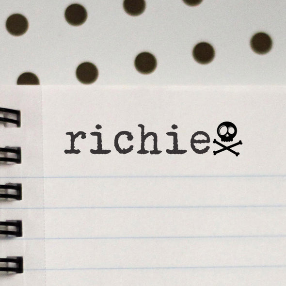Personalized Kids Name Stamp - "Richie" Skull