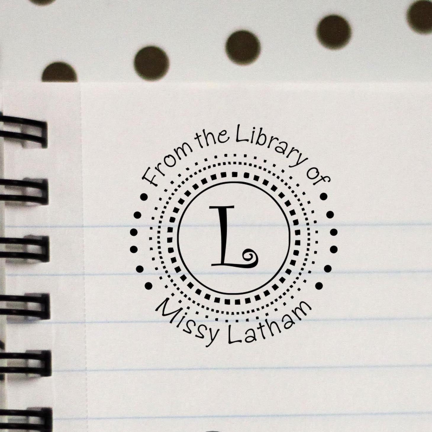 Personalized Teacher Library Stamp, Miss Latham – Stamp Out