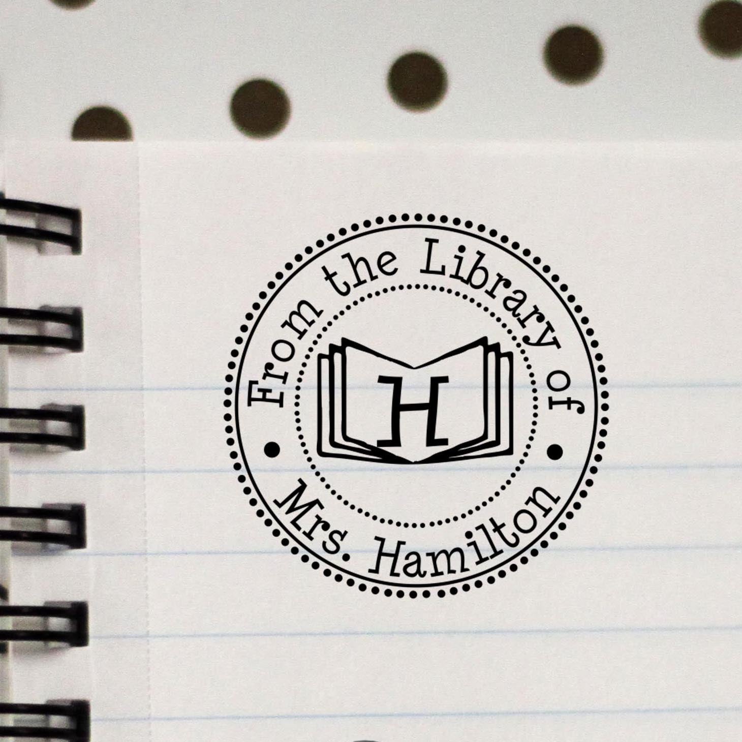  Personalized Wooden Handle Book Stamp - from The Library of, Personalized  Stamp, Custom Stamp, Custom Logo Stamp, Teacher Stamps