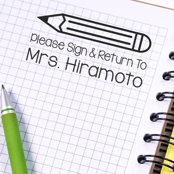 Teacher Stamp, Custom Teacher Stamp, Parent Signature Stamp "Mrs Hiramoto"