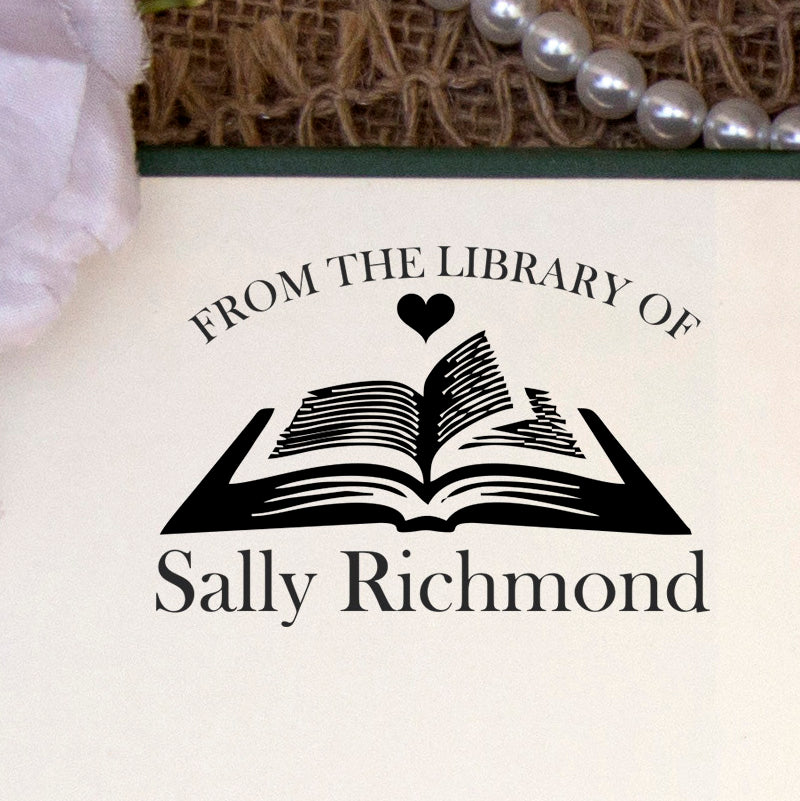 This Book Belongs to Stamp, Custom Library Stamp, Sally Richmond – Stamp  Out