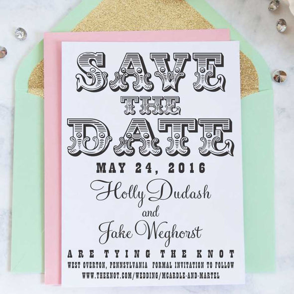 Save the Date Stamp "Holly & Jake"