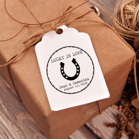 Lucky In Love "Horse Shoe" Wedding Favor Stamp