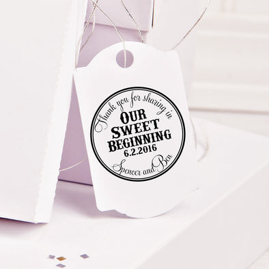 Thank You for Sharing our Sweet Beginning "Bold" Wedding Favor Stamp