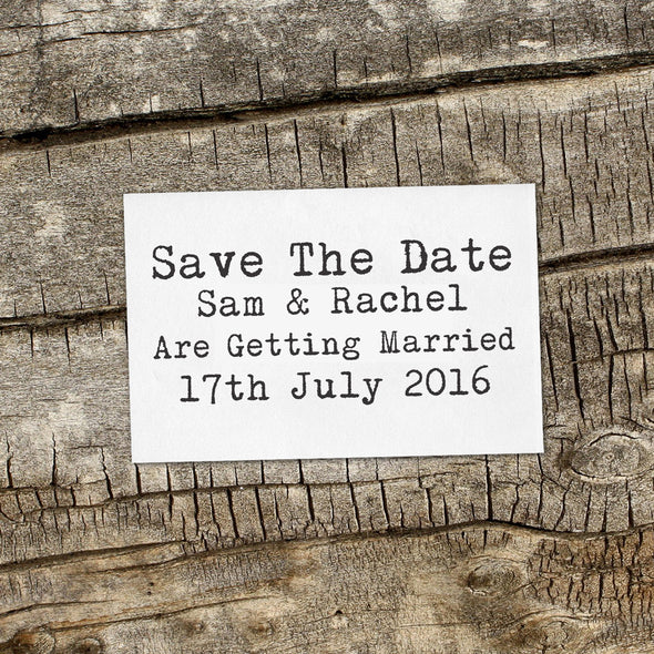 Save the Date Stamp "Sam & Rachael"