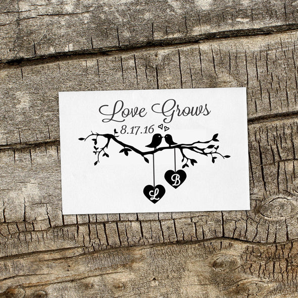 Save the Date Stamp "Love Grows"