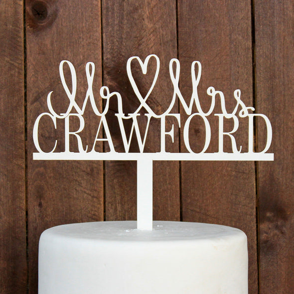 Cake Topper "Mr & Mrs Crawford"