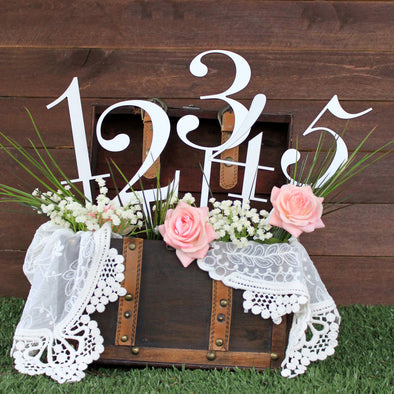Wedding Wood Cut Outs "Table Numbers"