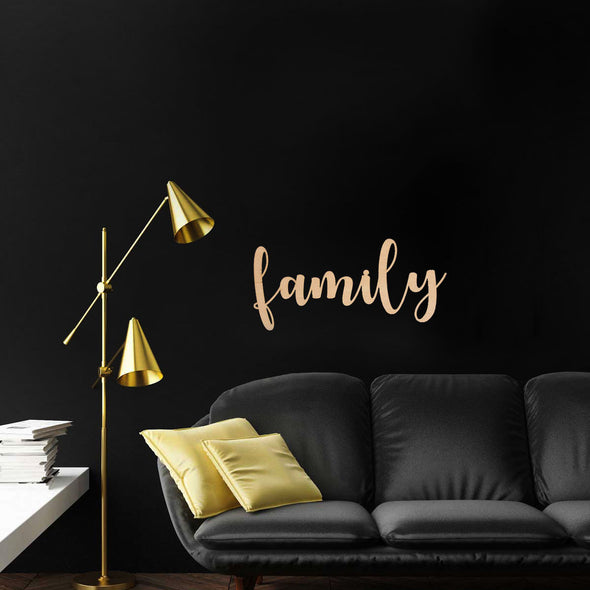 Cut Out Word Sign, "Family"