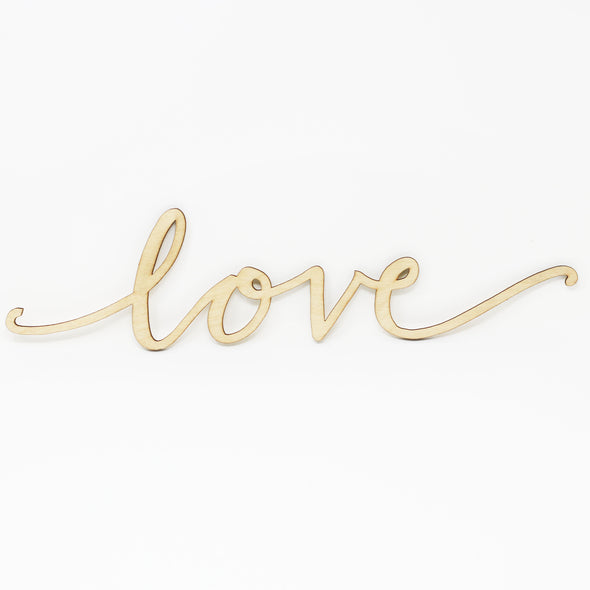Cut Out Word Sign, "Love"