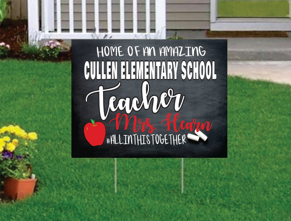 custom teacher yard sign