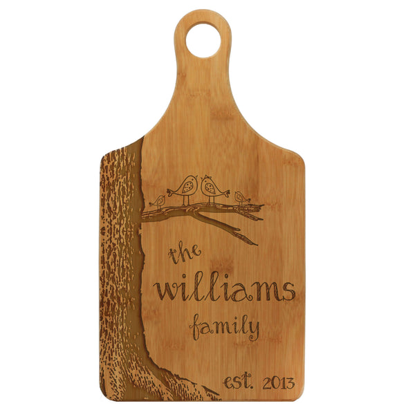 Tree Paddle Board Personalized With Lovebirds