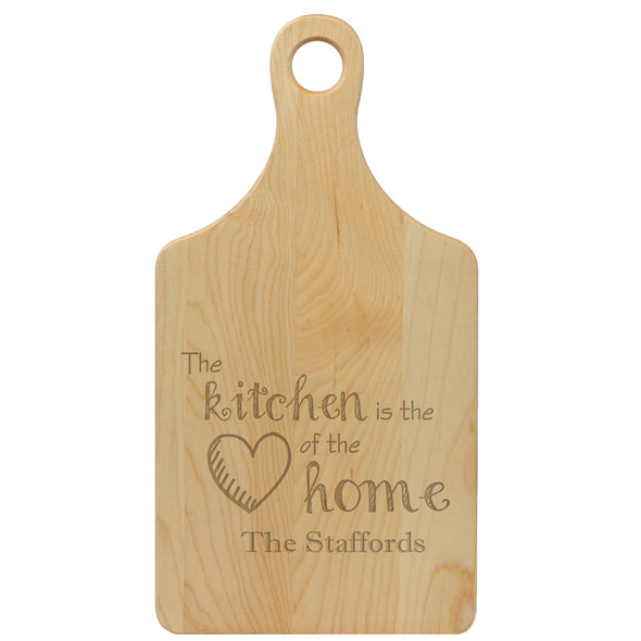Paddle Cutting Board "The Kitchen is the Heart of the Home - The Staffords"