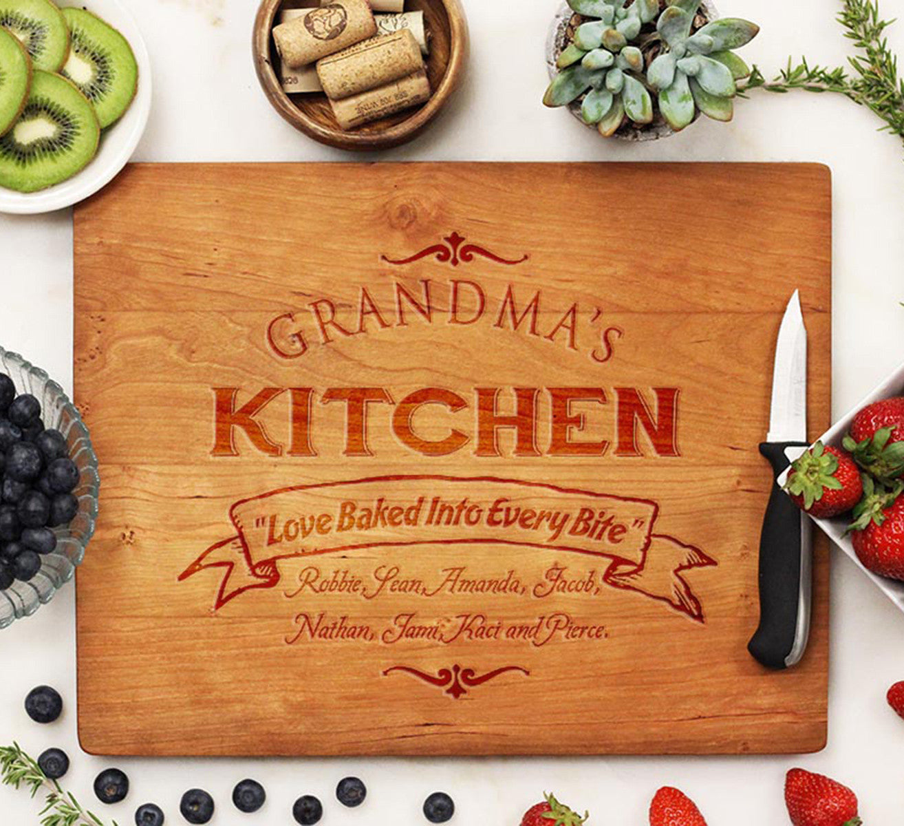 Grandma's Kitchen Personalized Cutting Board - Yippee Daisy