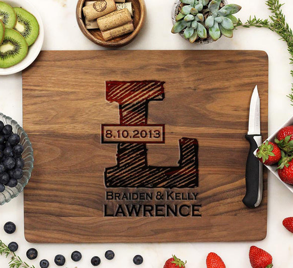 Cutting Board "Lawrence Sketch Initial"