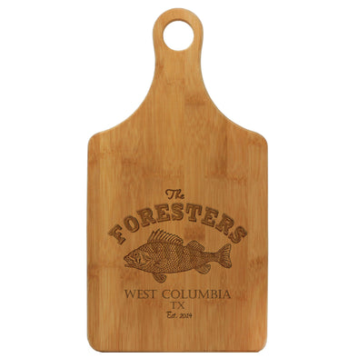 Paddle Cutting Board "Foresters - Fish"