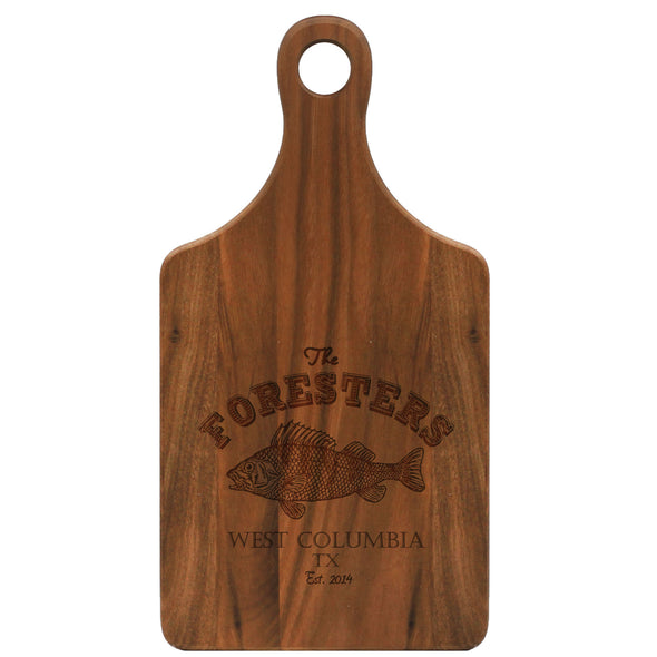 Paddle Cutting Board "Foresters - Fish"