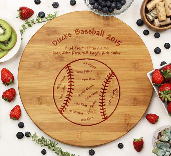Round Cutting Board "Baseball"