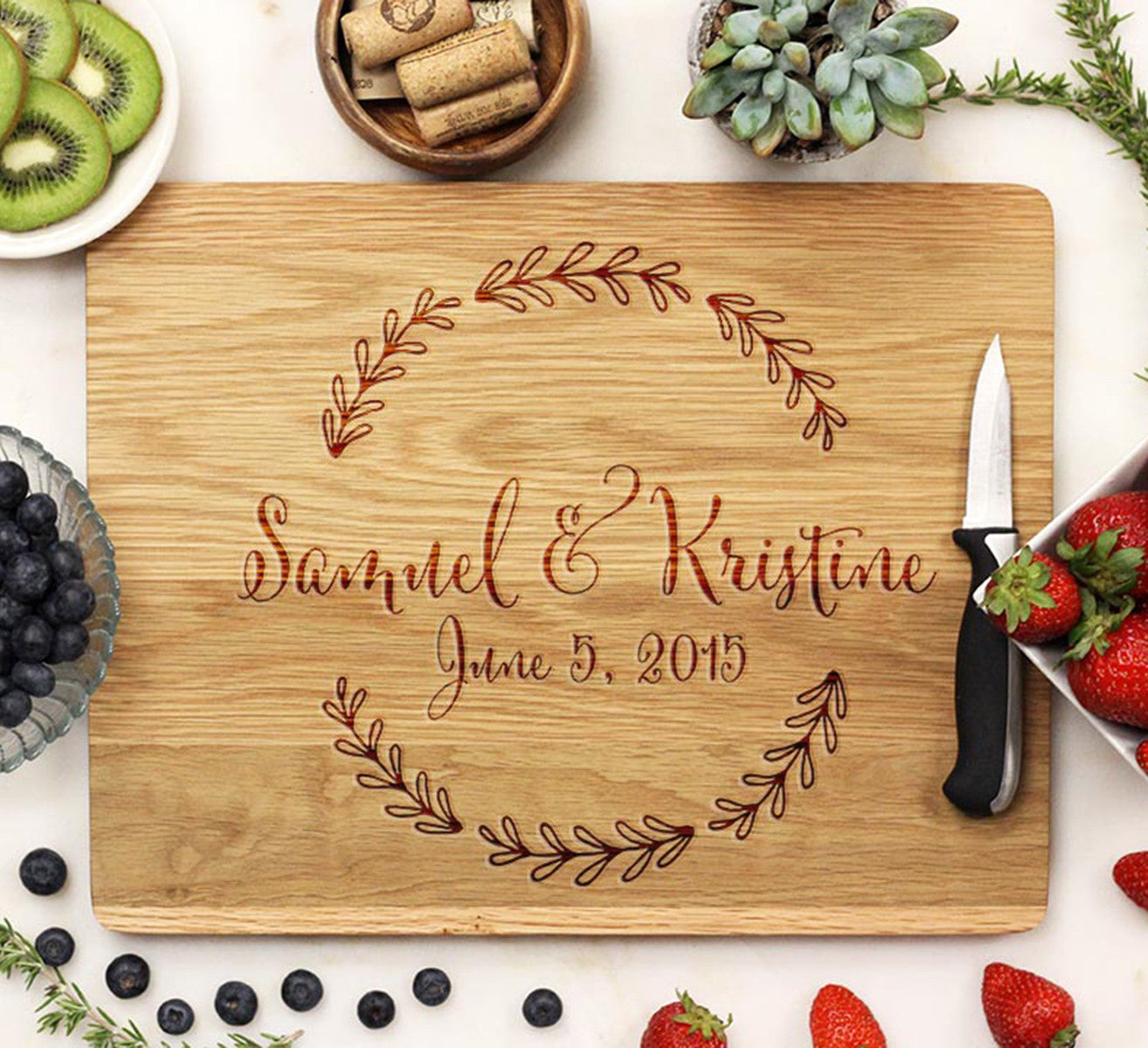 Personalized Wedding Gift Engraved Cutting Board – Stamp Out