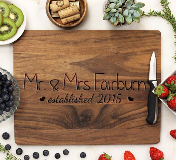 Cutting Board "Mr & Mrs Fairburn"
