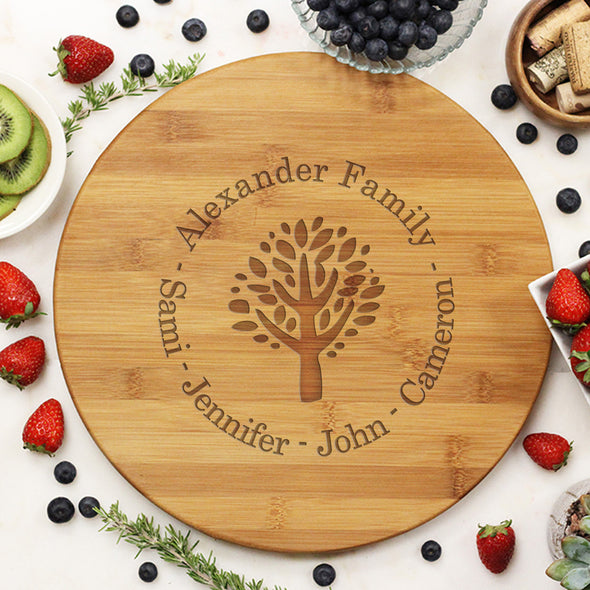 Round Cutting Board "Alexander Family Tree"