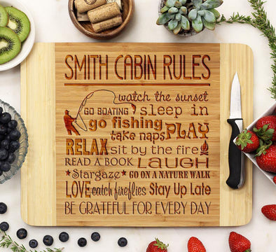 Cutting Board "Smith Cabin Rules"