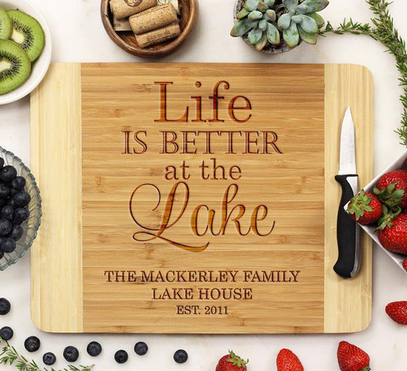 Cutting Board "Life is Better at the Lake"
