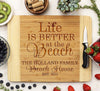 Cutting Board "Life is Better at the Beach"