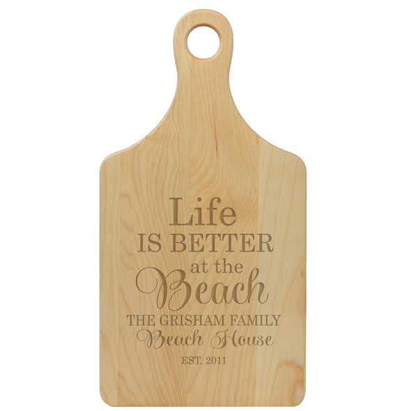 Paddle Cutting Board "Life is Better at the Beach"