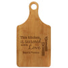 Paddle Cutting Board "This Kitchen is Seasoned with Love"