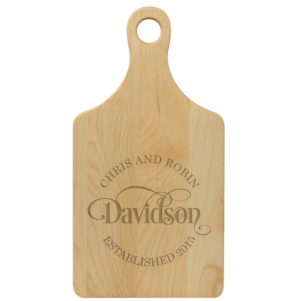 Personalized Cheese Board With Swirly Font