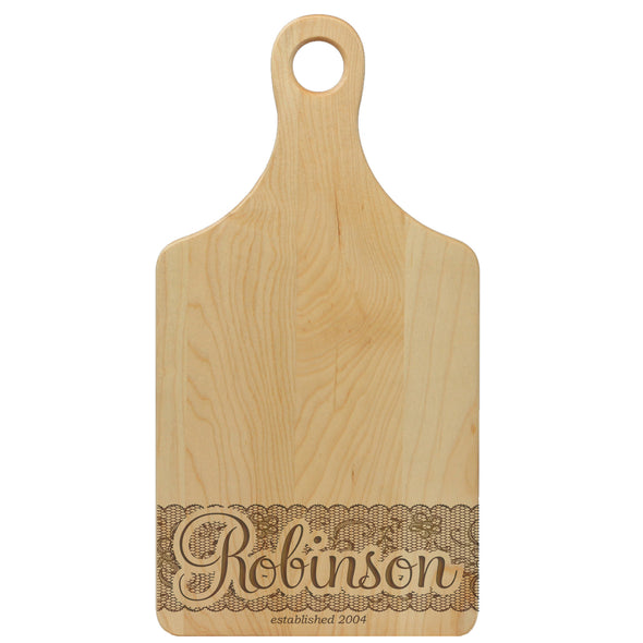 Paddle Cutting Board "Robinson Lace Design"