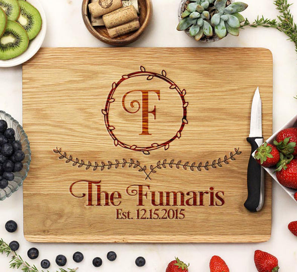 Cutting Board "Fumaris Leaf Design"