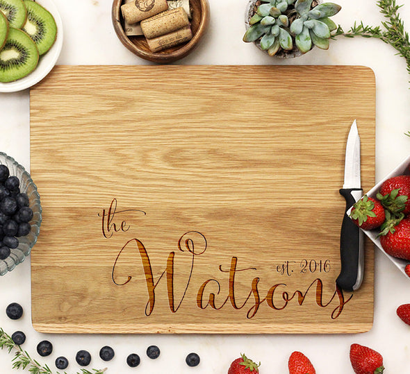 Cutting Board "Last Name Engraved Bottom"