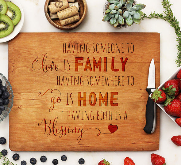 Cutting Board "Family Home Blessing"