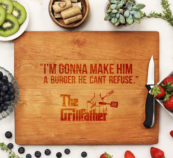 Grill Father "Burger you Can't refuse" - Cutting Board