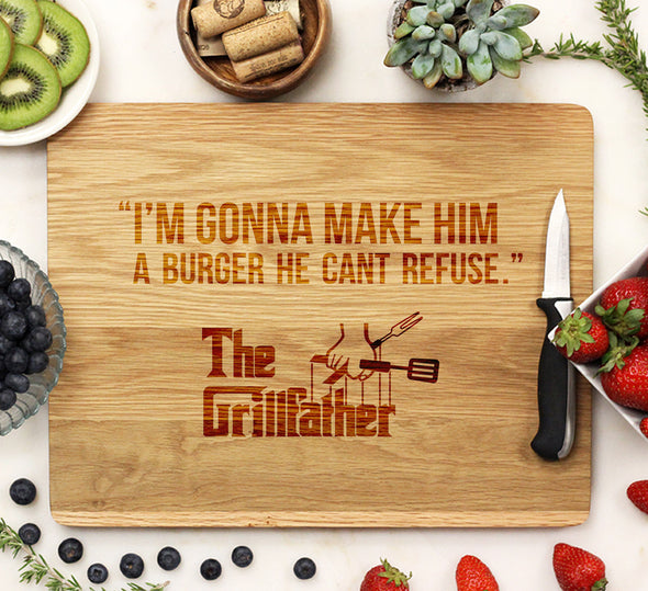 Grill Father "Burger you Can't refuse" - Cutting Board